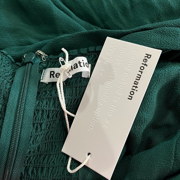 NWT Reformation Balina Dress Spruce - Picture 10 of 12